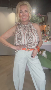 Pantalon ballon taupe / beige