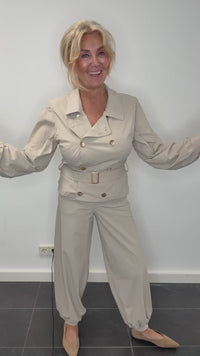 Triple Nine JA92414 Travel Trench Jacket Beige