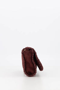 Romee - Suede - Crossbody tas - Burgundy - D58B - Bronskleurig